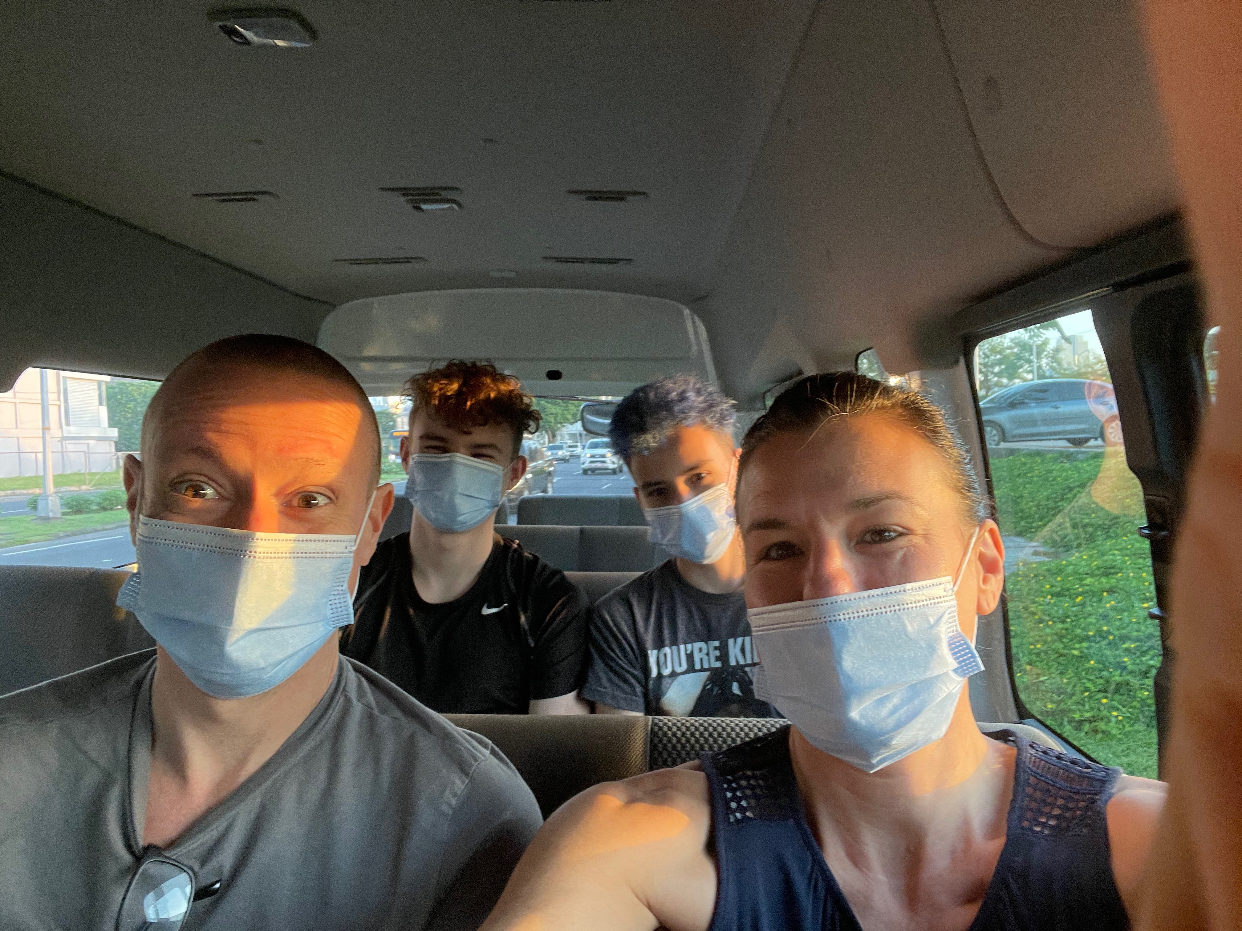 In the bus in Panama city, panama going to Monkey Island Panamá