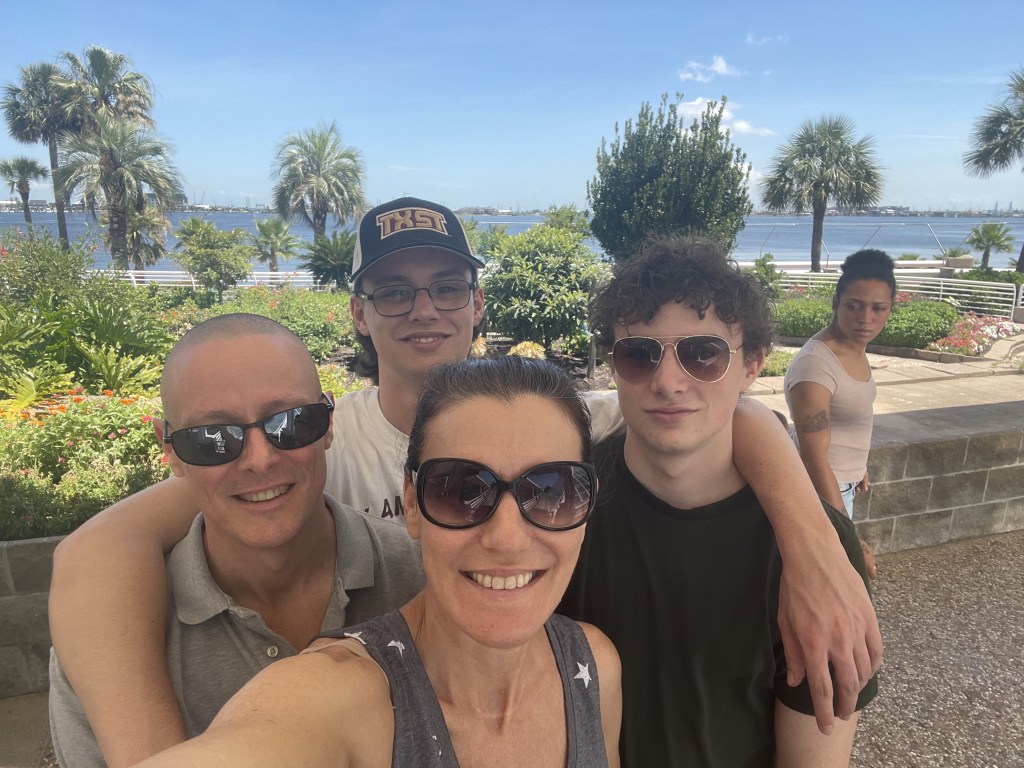 Nice view outside the Aquarium Pyramid at Moody Gardens in Galveston Texas