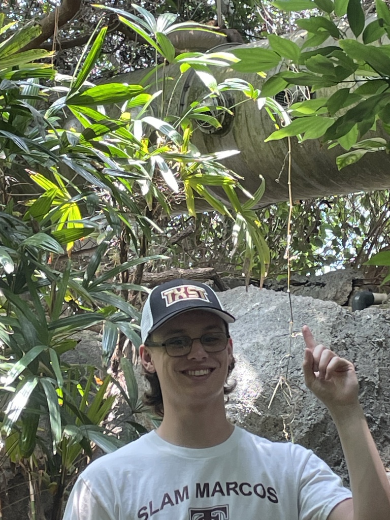 Jack found his spirit animal at the Rainforest Pyramid at Moody Gardens Galveston Texas - a sloth!