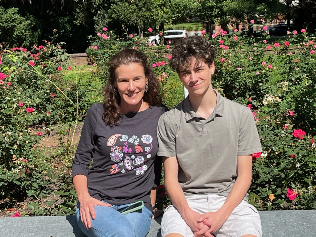 Rhys and I at a Rose Garden in Philly