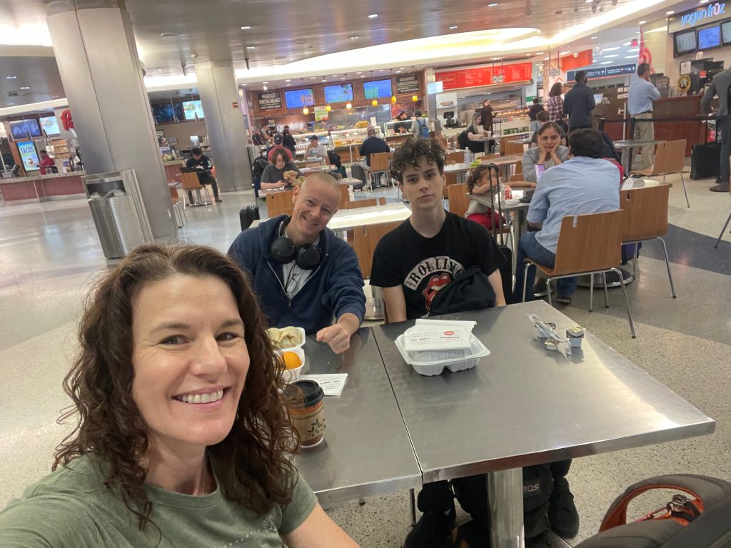 Airport smiles despite the early hour