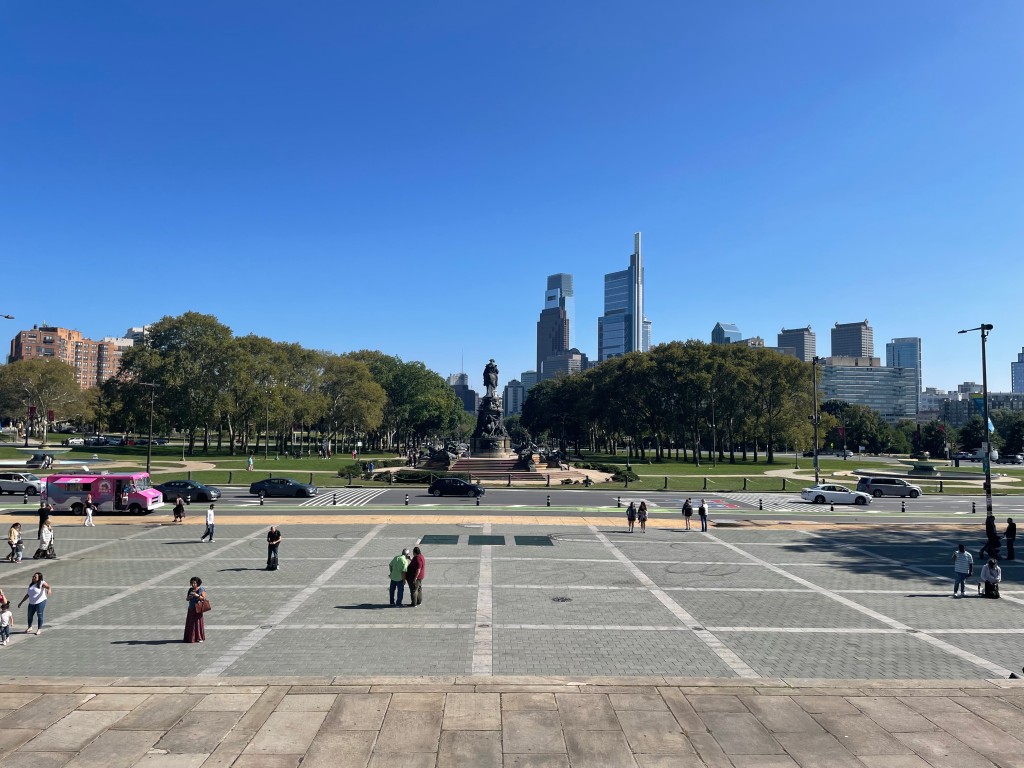 View from the Rocky Steps Philly