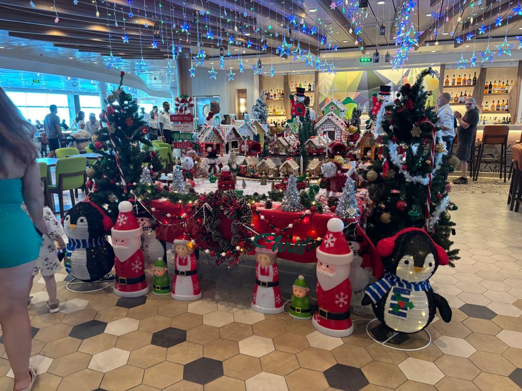 Christmas display on the Royal Caribbean