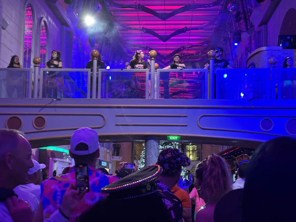 80s dance party on The Royal Caribbean Cruise - Freedom of the seas
